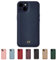 Tirita Personalised Leather Phone Case for iPhone 15 Plus – Leather Navy Blue Case or Cover With Custom Initials – Personalised Gift for Women or Men [11. Navy Blue Gold Embossed Initials]