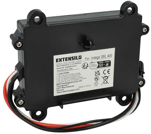 EXTENSILO batteria sostituisce Bosch F 016 104 898, F016104898, F016L69176 per robot tagliaerba 3,2Ah 18V Li-Ion