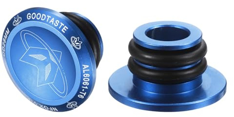 sourcing map Lenkerendstopfen aus Aluminium, 16,2 g, mit passenden Ringen für MTB, Rennrad, BMX, Fixed Gear Bike, Blau