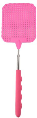 Steowsey Flyswatter Mosca Mosca Mosquito Insectos Matamoscas TelescóPica hasta 73 Cm Rosa