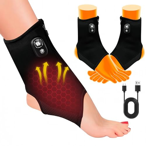 OBEST Beheizte Socken Herren Damen Beheizbare Socken mit 3000mAh Wiederaufladbare Batterie, Heizsocken Elektrische Warme Socken Fusswärmer für Camping Angeln Radfahren Skifahren Wandern