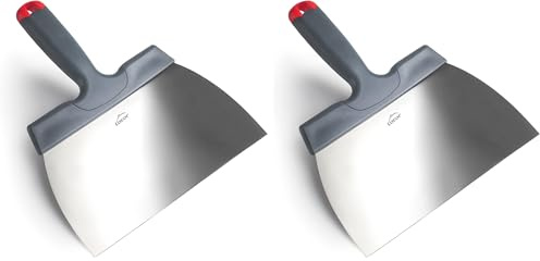 Lacor - 60534 - Spatule pour tempérer et étendre le chocolat, Acier inoxydable, 22cm, Poignée ergonomique (Lot de 2)