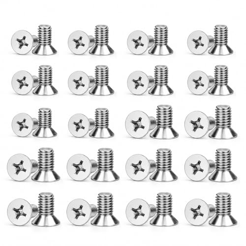 40PCS Door Latch Keep Grub Screws for UPVC Multi-Point Gearbox Fixing, M3.5 and M4.0 Mixed Set, 304 Stainless Steel, Phillips Head Screws for UPVC Door Repairs and Lock Maintenance