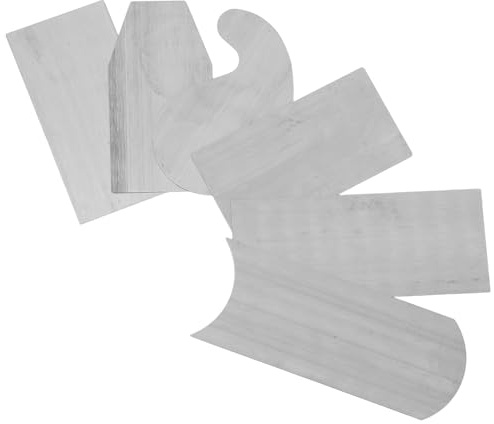 FIXOSHEE 6 Stück Ziehklingen aus Hochhartem Manganstahl Holzschaber und Polierwerkzeug für Holzbearbeitung Ergonomischer Griff Kantenpolierer für Schränke und Holzprojekte