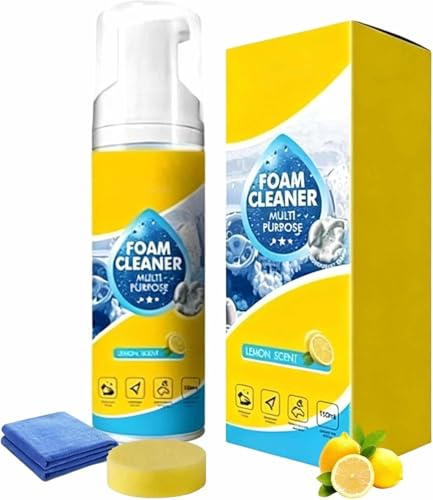 Elovain 4-in-1 Multi-enzyme Foam Cleaner,Varivox Foam Cleaner Multi Purpose,Nettoyant Enzymatique,Mousse Nettoyante Climatisation Voiture,Powerful & Multipurpose Car Interior Foams Cleaners,Deep Clean