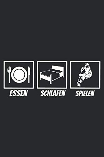 Essen schlafen spielen: A5 Jahreskalender 2020 Kalender mit Notizbuch I Planer I Notizen I Tagebuch I Geschenk Idee für Eishockey Fans I Hockey I Goalie I Ice