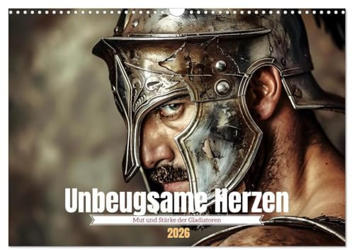 Unbeugsame Herzen (Wandkalender 2026 DIN A3 quer), CALVENDO Monatskalender: Mut und Stärke der Gladiatoren (CALVENDO Kunst)