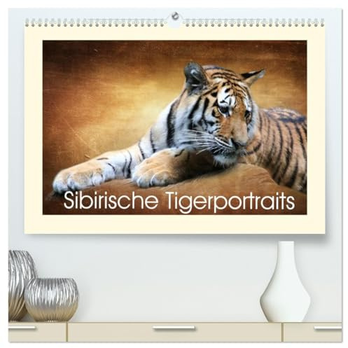 Sibirische Tigerportraits (hochwertiger Premium Wandkalender 2026 DIN A2 quer), Kunstdruck in Hochglanz: Großkatzen (CALVENDO Tiere)
