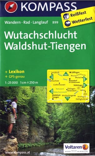 KOMPASS Wanderkarte Wutachschlucht - Waldshut - Tiengen: Wanderkarte mit Aktiv Guide, Radwegen und Loipen. GPS-genau. 1:25000 (KOMPASS-Wanderkarten, Band 899)