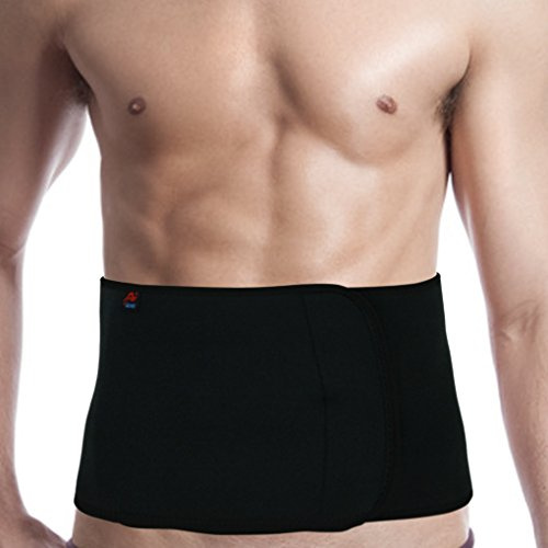 Faxianther Adults Neoprene Compression Waist Trimmer Belt Lower Back Lumbar Support Adjustable Exercise Sauna Band Weight Loss Ab Wrap