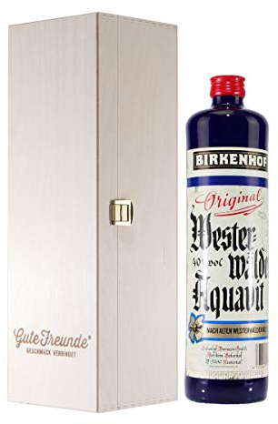 Birkenhof Westerwälder Aquavit mit Geschenk-Holzkiste