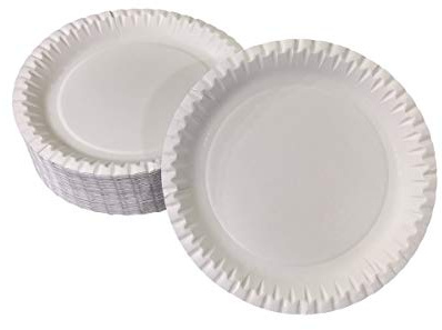 Wimex 100 Flache Pappteller weiß rund Durchmesser 18 cm