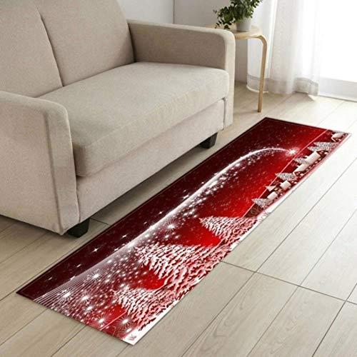 2019 Weihnachtsteppich Heimdekoration Lange rutschfeste Weihnachten Fußmatte für Wohnzimmer Küche Schlafzimmer Teppich Sofa Badezimmer Türmatte, 4, M
