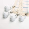 TentHome 4 x Poids de Nappe en Fonte Antique pour Nappe Table de Jardin (Blanc Antique)