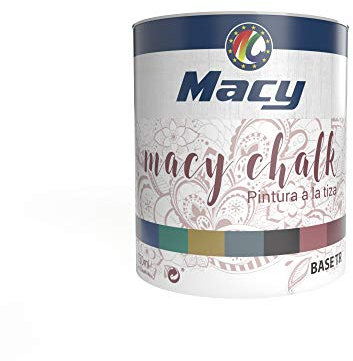Macy Pintura Chalk para Interior. Acabado Efecto Tiza-Empolvado. Redecora tus muebles. 750 Mililitros. Color Mint