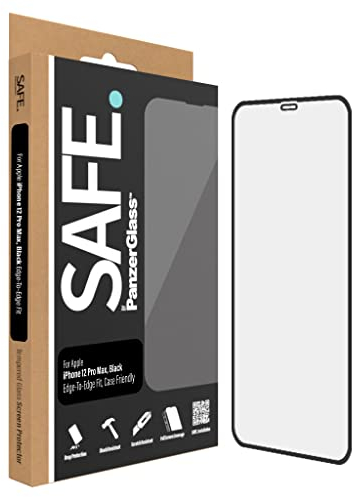 SAFE Screen Protector für Apple iPhone 12 Pro Max - Fingerabdruckresistenter Displayschutz aus gehärtetem Glas mit vollständiger Bildschirmabdeckung - Schutzhüllenfreundlich und kratzfest