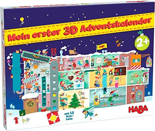 Mein erster 3D-Adventskalender, In der Weihnachtsfabrik: 1 Geschichtenheft mit 24 Kapiteln, 12 Holzbausteine, 1 3-D-Spielkulisse