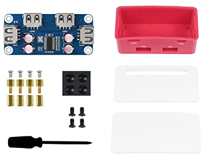 IBest 4 Port USB HUB Hat B for Raspberry Pi Zero/Zero W/2 W/Zero WH/2 WH,USB HUB Hat (B) with Box,4X Extended USB 2.0 Ports,Compatible with USB2.0 1.1, Plug-and-Play
