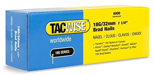 Tacwise 1712 Chiodi Brad Galvanizzati Tipo 18G / 32 mm, Confezione da 4000