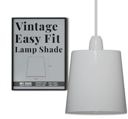 Moderne kleine Lampenschirme, Ersatz, einfache Montage, nicht-elektrisch, Metall, 12 cm, für industrielle Retro-Deckenleuchte, Tischlampe, Wandleuchter, Wohnzimmer, Schlafzimmer (weiß)