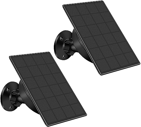 Solarpanel für Blinkkamera im Freien, 3 W Blink-Außenkamera, Solarpanel, kompatibel mit Blink XT/XT2 & Outdoor-Kamera und SimpliSafe-Kamera, wasserdichtes Blink-Kamera, Solarpanel mit Gummistopfen (2