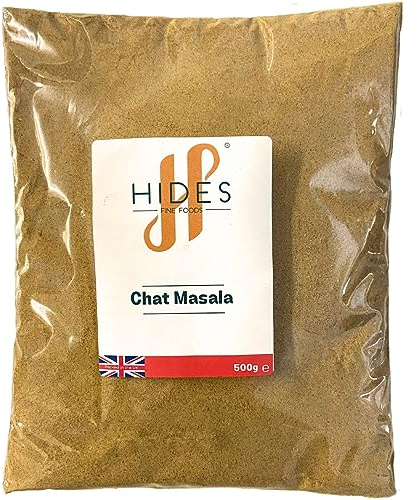 Hides Fine Foods - Chat Masala 500g - Suitable for Vegetarians - Indian Cooking - Curries - Chutneys - Marinades - Indian Street Food - Originating from Agra