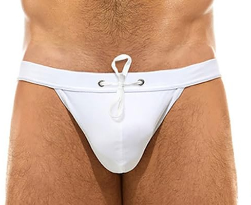 YOUKD Slip de Bain pour Homme Sexy Bikini Bottoms Maillot de Bain Boxer Taille Basse Swimwear avec Cordon de Serrage Elastique