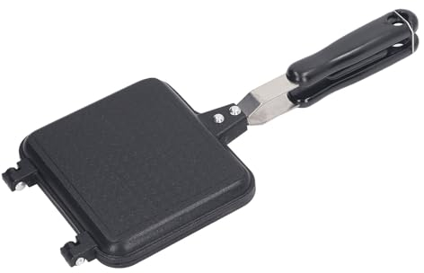 Sartén De Doble Cara, Panini Press Sandwich Maker, Tortilla Press Pan Queso A La Parrilla Sandwichera Antiadherente Flip Grill Pan para Desayuno Panqueques, Tostadas, Tortillas
