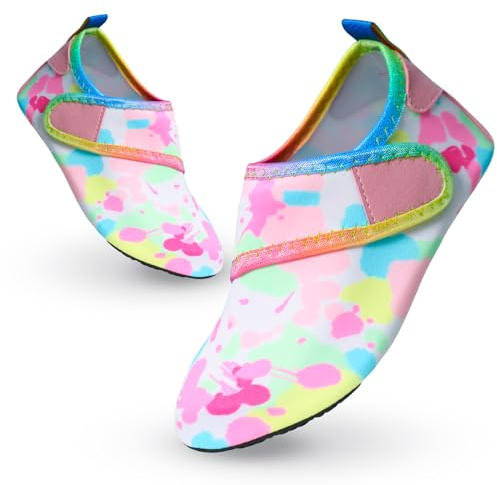 Escarpines Niña Niño Agua Antideslizante Escarpines Piscina Niña Zapatillas Agua Niño Calcetines para Piscina Natacion (B6,EU 28-29)
