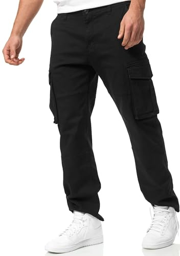 Indicode Herren INMauricio Moderne Cargohose aus Baumwolle mit 6 Taschen | Robuste Funktionshose aus 98 % Baumwolle mit bequemer Passform, Freizeithose, Outdoorhose, Arbeitshose, Stoffhose für Männer
