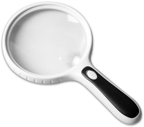 Lupe mit Licht, 3-Fach 10-Fach Handlupe Handleselupe mit Licht Leselupe,Hohe Klarheit Magnifying Glass Leichtgewicht Leselupe mit Licht für Senioren Groß zum Lesen Hobby Handwerk Münzen Uhrmacher