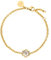 Purelei® Flourish Armband, Filigranes Armband für Damen mit Blütenanhänger, Wasserfest Armband aus Edelstahl, Lange verstellbar 16-19 cm (Gold)