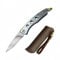 MLTUOYING UK Legal Non-Locking Stainless Steel Foldable Multifunctional Cutting Tool with Blade 2.5 and Keychain for Camping and Hiking