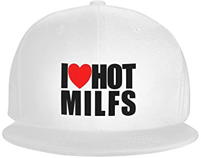 FWJZDSP I Heart Milfs Cap I Love Hot Milfs Mütze Unisex Baseballmütze Verstellbare Mütze Trucker Cap Dad Hat