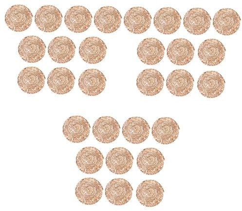 SEWACC 30 STK handgefertigter Strohhut Mini chapeus de para artesanato Strohhut selber Machen doll Accessories Puppenhüte geflochtene Strohhüte Minihut zum Selbermachen Hölzern