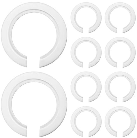 Namvo 10er-Pack E27 auf E14/B22 Lampenschirm-Ring-Konverter aus Kunststoff, Schraub-Lampenschirme, Reduzierscheibe, E27-Lampenring, 42 mm auf 29 mm Lampenschirm-Adapter mit Duplex-Ring-Anschluss,