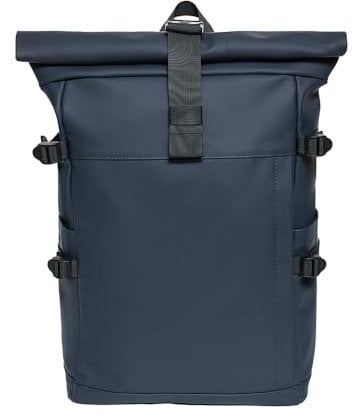 Leoodo Rolltop Rucksack, Daypack Rollup Schulrucksack für Uni Fahrrad Sport Reisen, Handgepäck Wasserabweisend 19-25L, RK Farbe:Navy