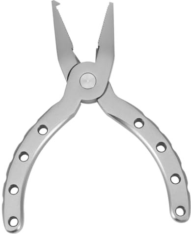 YARNOW Hook Remover Pliers Space Aluminum Alloy Aluminum Fishing Pliers Fishing Supplies Split Ring Fishing Tackle Pliers Silver