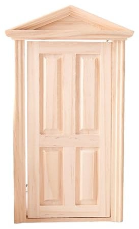 Wooden Doll Door,Mini Wooden Door Doll Dollhouse Miniature Wooden Door Interior Door Pretend Play Toy Model for Kids Dolls Furniture Decoration (Rogue)
