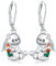 Hasen Ohrringe 925 Sterling Silber Ostern Kaninchen hält Karotten Ohrhänger Ohrringe Süßer Tier Hasen Schmuck Geschenke für Frauen Mädchen Kinder