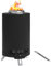 Outsunny Cuenco de Fuego Ø16x25cm de Acero Inoxidable Pozo de Fuego con atizador Cuencos de Fuego sin Humo Cesta de Fuego para jardín, balcón terraza, Barbacoa al Aire Libre Camping Negro