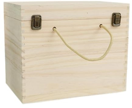 Scatola per Bottiglie di Vino in Legno per 6 Bottiglie, Robusta E Rustica, Portabottiglie per Matrimonio, Anniversario, Vino, Birra, Champagne.