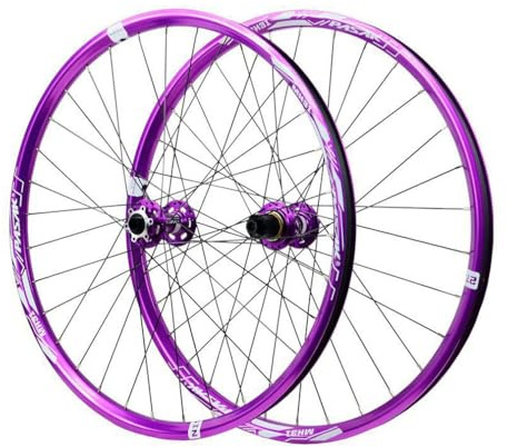 LSRRYD Steckachse Boost Laufrad Set 15 * 110/12 * 148mm Mountainbike Laufradsatz 26/27,5/29 Zoll Doppellagige Felge 7-12S Scheibenbremse Vorder- Und Hinterrad(29 Purple B,1 Pair)