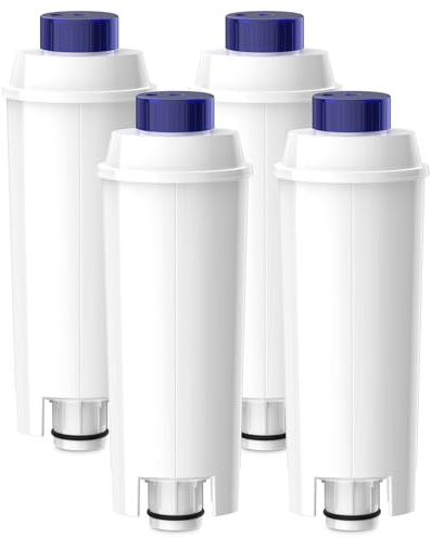 4PCS DLSC002 Water Filter for DeLonghi Coffee Machine - Water Filter Replacement Compatible with De'Longhi® ECAM, Esam, ETAM, BCO, EC Series Coffee Machine