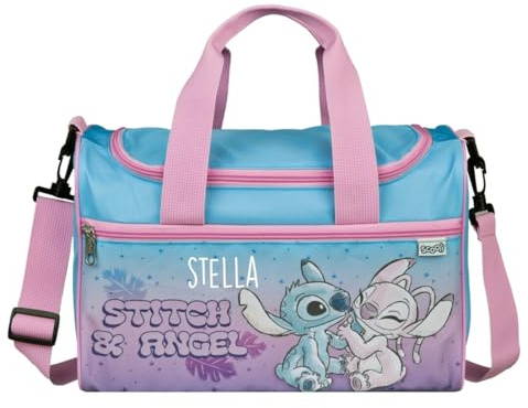 Undercover Sporttasche Disney Stitch mit Name Personalisiert, Kleine Reisetasche für Mädchen, Schwimmtasche Kindersporttasche, 12L, Rosa