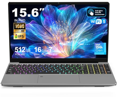 PEFOHYTKM Laptop 15.6 Inch Intel N95 Lightweight Laptop,16GB RAM 512GB SSD, Quad Core Notebook for Student & Office Use