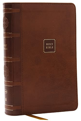 NKJV Compact Paragraph-Style Bible w/ 43,000 Cross References, Brown Leathersoft, Red Letter, Comfort Print: Holy Bible, New King James Version: Holy Bible, New King James Version