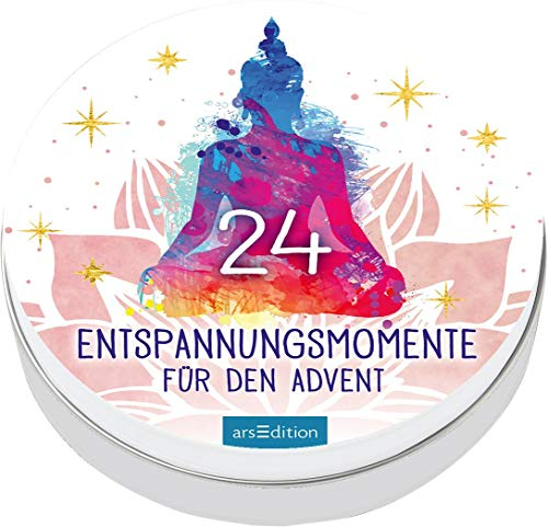 Adventskalender in der Dose. 24 Entspannungsmomente für den Advent: Dekorative Dose, mit 24 Anti-Stress-Kärtchen