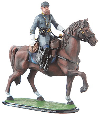 danila-souvenirs Tin Soldier USA Civil War Confederates General Stonewall Jackson on his Horse Handbemalte Metallskulptur Miniaturfigur 54 mm #5.55