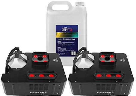 Chauvet Geyser P7 Lot de 2 machines à fumée verticale Effet CO2 RGBA+UV 5 l